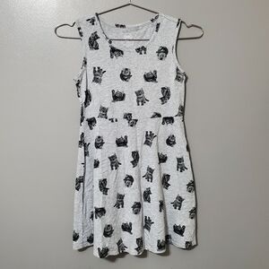 5/$25 Wonder Nation Girls Gray Sleeveless Dress Kittens Cats Size L (10-12)